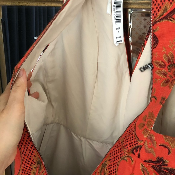 Alice + Olivia Mollie Fit & Flare Brocade Dress - Picture 11 of 11